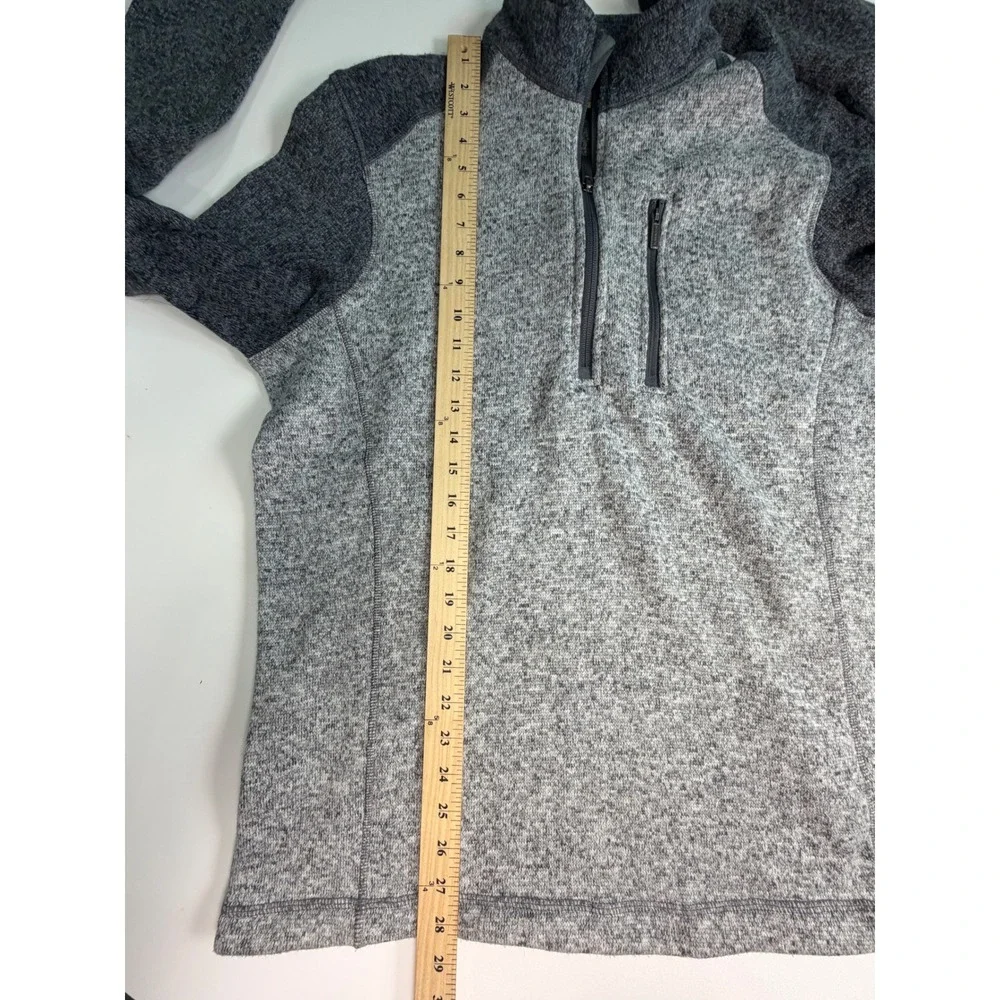 Woolrich Mens 1/4 Zip Sweater Fleece Pullover Gray Heather HMQ0038S L